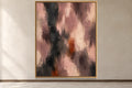 Smoked Rose dusty rose and charcoal abstract wall art in a gold frame, product-focused hero view