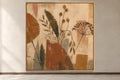 Harvest modern folk botanical wall art in a gold frame, product view