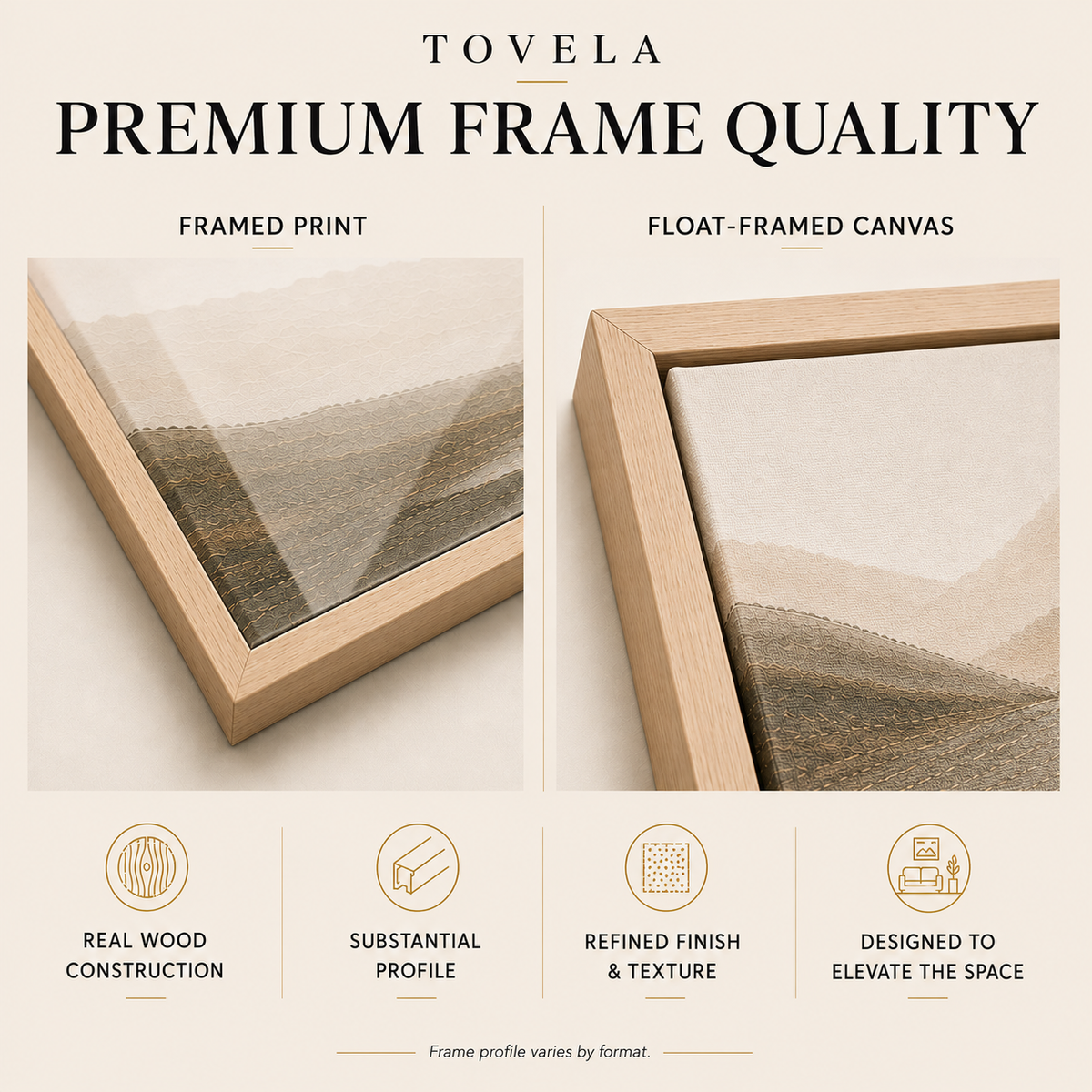 TOVELA premium frame quality and construction guide