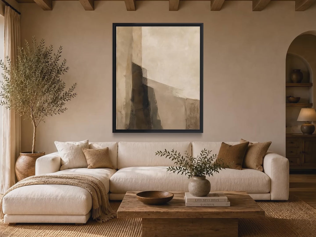 Quiet Form — Neutral Abstract Wall Art