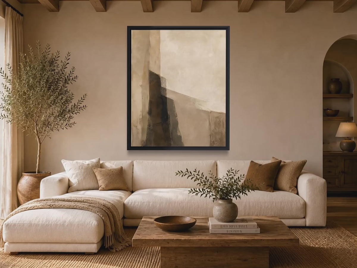 Quiet Form — Neutral Abstract Wall Art